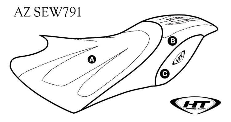 SBT Seat Cover for Yamaha GP 800R (01-02) / 1200R (00-02) - AZ-SEW791