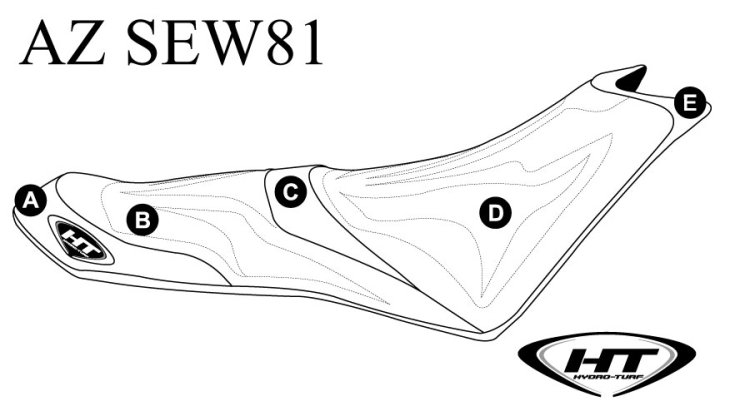 SBT Seat Cover for Sea-Doo Spark 2-Up (14-20) - AZ-SEW81