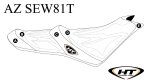 SBT Seat Cover for Sea-Doo Spark + Trixx 2-Up Comfort Seat (14-20) - AZ-SEW81T