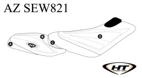 SBT Seat Cover for Sea-Doo GTX (96-99) / GTI (97-00) - AZ-SEW821 SBT Seat Cover for Sea-Doo GTX (96-99) / GTI (97-00) - AZ-SEW821