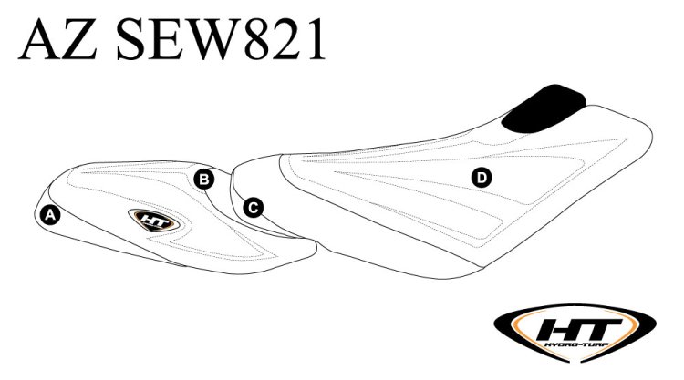 SBT Seat Cover for Sea-Doo GTX (96-99) / GTI (97-00) - AZ-SEW821