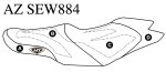 SBT Seat Cover for Sea-Doo GTS 130 / GTI (11-17) / Wake 155 (12-17) - AZ-SEW884