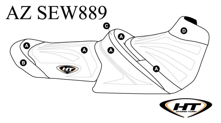 SBT Seat Cover for Sea-Doo GTI SE 130/170/GTI 90/130/GTR 230 (20) - AZ-SEW889
