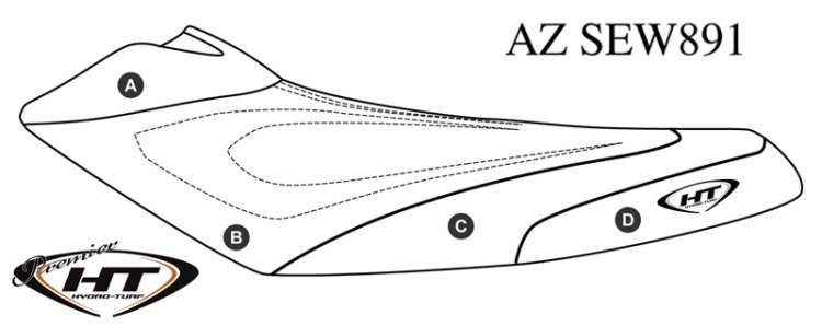 SBT Seat Cover for Sea-Doo RXP-X (04-11) - AZ-SEW891