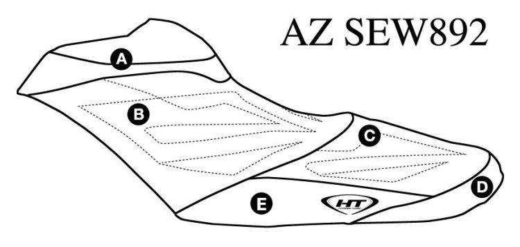 SBT Seat Cover for Sea-Doo RXP-X 260 (12-15) / RXP-X 300 (16) - AZ-SEW892