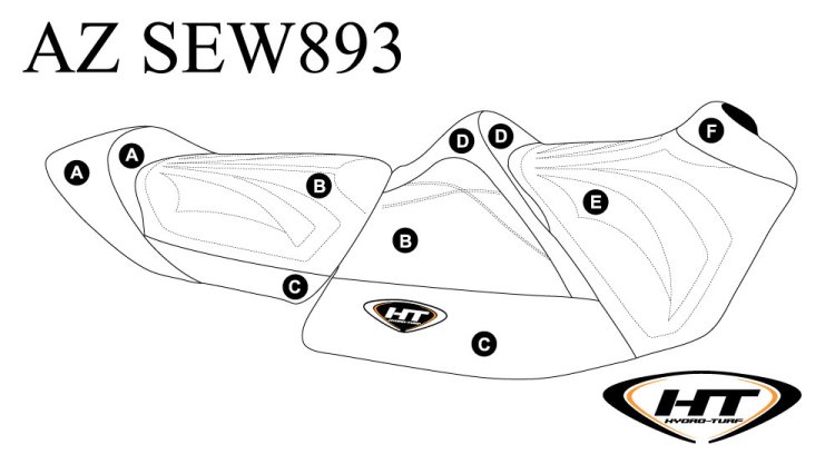 SBT Seat Cover for Sea-Doo RXT 230, RXT-X 300 & Wake Pro 230 (18) - AZ-SEW893