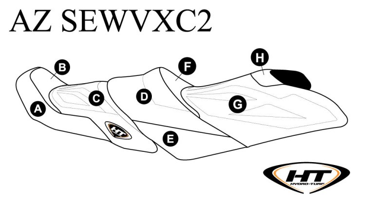 SBT Seat Cover for Yamaha VX Cruiser (15-20)/VX Cruiser HO/VX LTD 16-20 - AZ-SEWVXC2