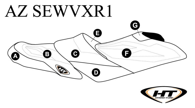 SBT Seat Cover for Yamaha VXR (15-19) / GP1800 (17-20) - AZ-SEWVXR1