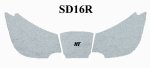 Hydro-Turf Rear Boarding Step Mats Only For Sea-Doo (04-2012) Speedster 200 & (06-09) Wake - SD16R