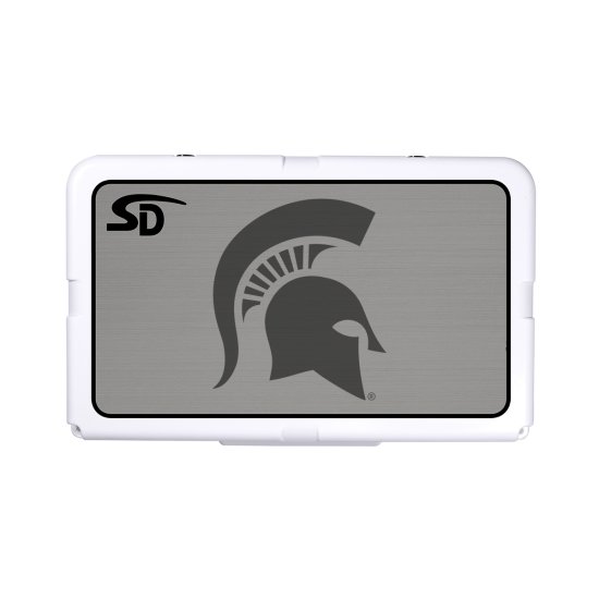 Seadek Collegiate Cooler Pad - RTIC 45 - Storm Gray / Black, Michigan State University - 57684-80066