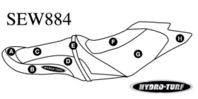 Hydro-Turf Seat Cover For Sea-Doo Gts 130 / Gti 130 (11-16) / Wake 155 (12-16)
