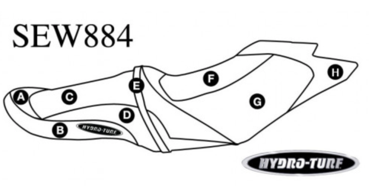 Hydro-Turf Seat Cover For Sea-Doo Gts 130 / Gti 130 (11-16) / Wa