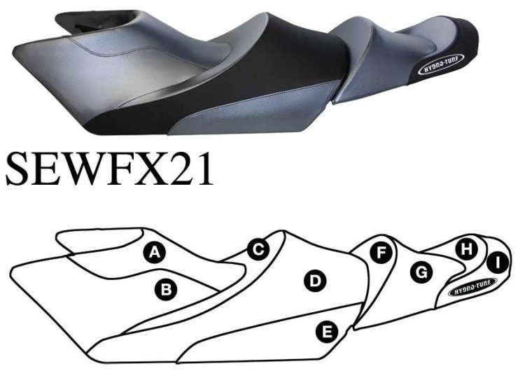 Hydro Turf Seat Cover For Yamaha Fx Cruiser Ho + Fx Cruiser Sho (12-13)