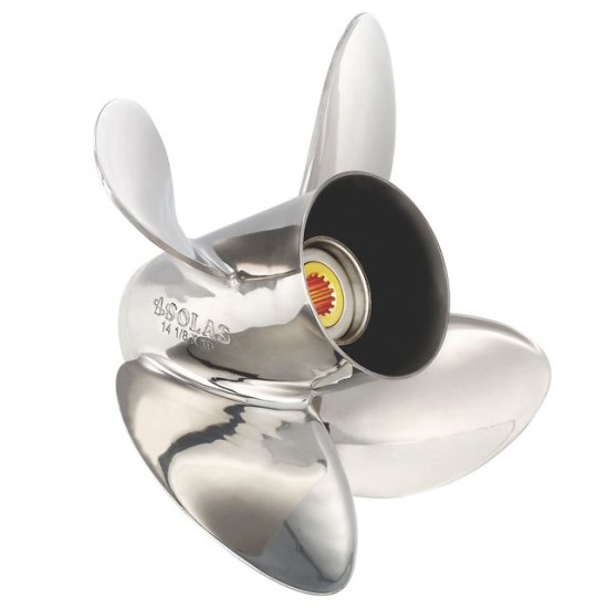 Solas Propeller Stainless Steel HR Titan 4 - Evinrude/Johnson/OMC 90-300 HP 14.5 x 15" Right rotation - 2553-145-15