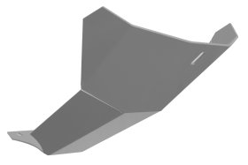 STRAIGHTLINE Front Bumper Skid Plate SKID PLATE SILVER POL - 182-119-SILVER