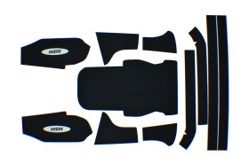 WSM PWCTraction Pads Traction Mat Kawasaki 800 SX-R 03-11 w/ Kickers & Rail Caps - 012-106-01BLK