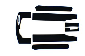 WSM PWCTraction Pads Traction Mat Yamaha 650 / 700 Wave Runner III 94-97 - 012-221BLK