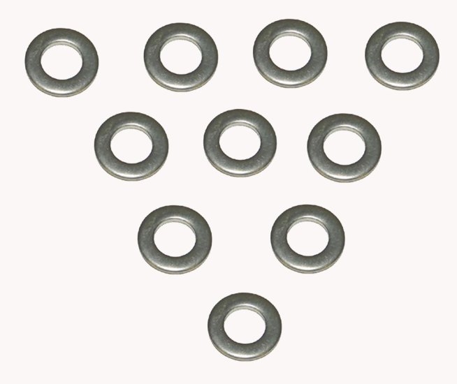 WSM PWC Hardware Washer Flat 6mm Stainless - Pack Of 10 - 014-401