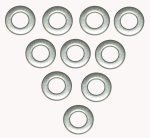 WSM PWC Hardware Washer Flat 10mm Stainless - Pack Of 10 - 014-403