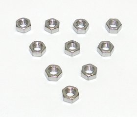 WSM PWC Hardware Nut Hex 5mm Stainless - Pack Of 10 - 014-600