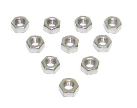 WSM PWC Hardware Nut Hex 6mm Stainless - Pack Of 10 - 014-601 WSM PWC Hardware Nut Hex 6mm Stainless - Pack Of 10 - 014-601