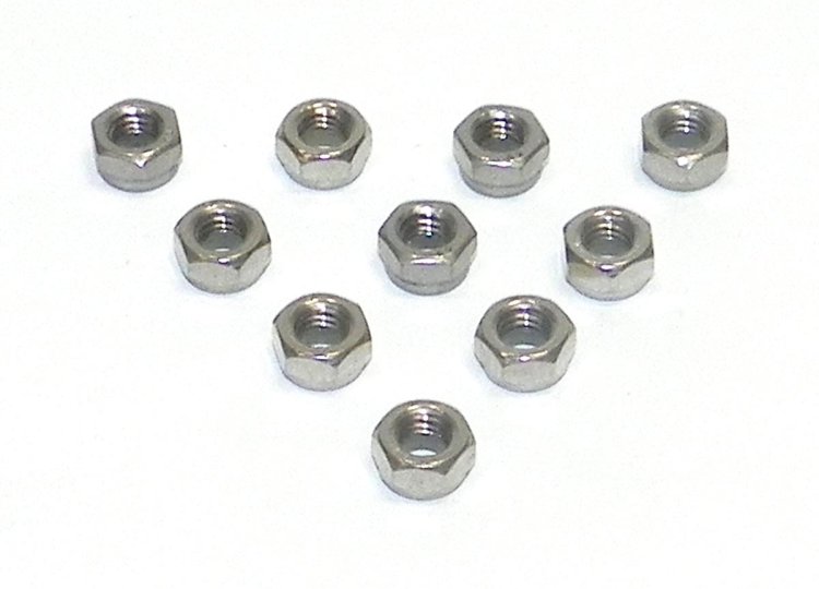 WSM PWC Hardware Nut Lock 5mm Stainless - Pack Of 10 - 014-700