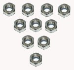 WSM PWC Hardware Nut Nylon Lock 8mm Stainless - Pack Of 10 - 014-702
