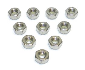 WSM PWC Hardware Nut Nylon Lock 10mm Stainless - Pack Of 10 - 014-703 WSM PWC Hardware Nut Nylon Lock 10mm Stainless - Pack Of 10 - 014-703