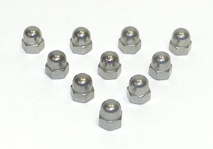 WSM PWC Hardware Nut Acorn 6mm - Pack Of 10 - 014-801