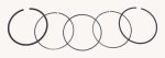 WSM MAR Piston Rings Piston Rings Mercury / Mariner / Yamaha 150 - 350 4 Stroke .25mm Over - 200-335-04