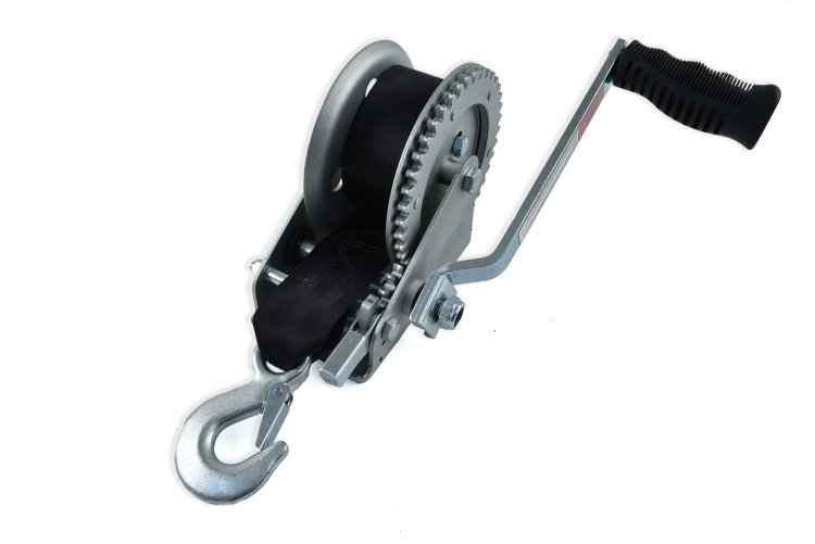 WSM Trailer Parts Trailer Winch 1400LB 15' w/ Stainless Hook - 2000-450