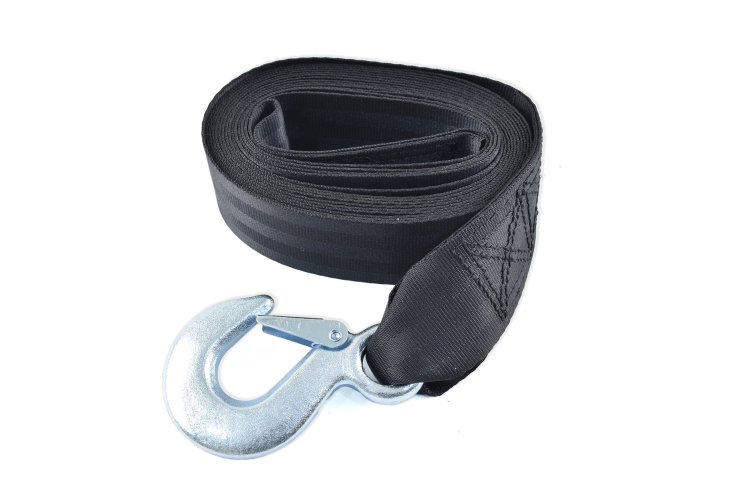 WSM Trailer Parts Trailer Winch Strap w/ Hook: 15 FT 5000LB Capacity - 2000-460