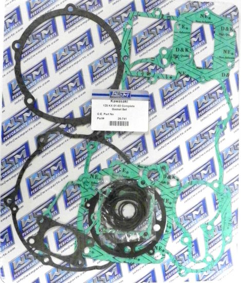 WSM Off Road Gaskets Full Gasket Kit Kawasaki 125 KX 01-02 - 25-741