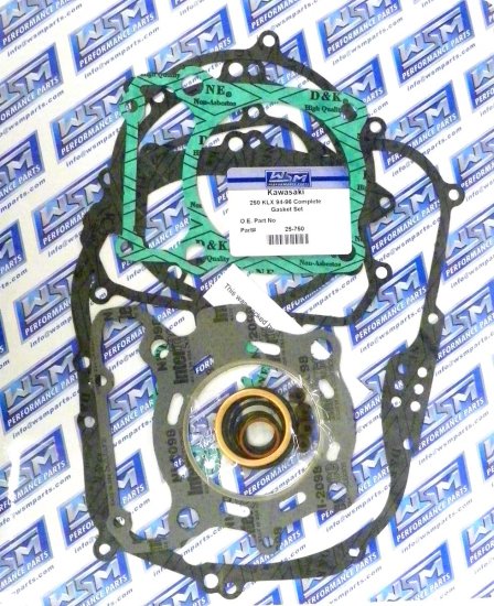 WSM Off Road Gaskets Full Gasket Kit Kawasaki 250 KLX 94-96 - 25-750