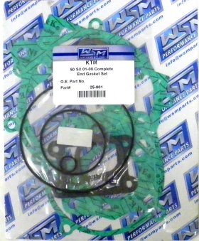 WSM Off Road Gaskets Full Gasket Kit KTM 50 SX 01-08 - 25-801 WSM Off Road Gaskets Full Gasket Kit KTM 50 SX 01-08 - 25-801