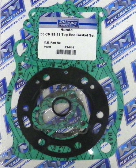 WSM Off Road Gaskets Top End Gasket Kit Honda 250 CR 88-91 - 29-644