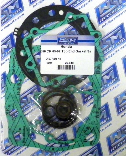 WSM Off Road Gaskets Top End Gasket Kit Honda 250 CR 05-07 - 29-648