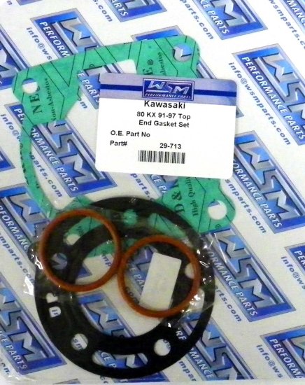 WSM Off Road Gaskets Top End Gasket Kit Kawasaki 80 KX 91-97 - 29-713