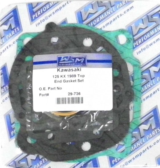 WSM Off Road Gaskets Top End Gasket Kit Kawasaki 125 KX 1989 - 29-736