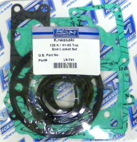WSM Off Road Gaskets Top End Gasket Kit Kawasaki 125 KX 01-02 - 29-741 WSM Off Road Gaskets Top End Gasket Kit Kawasaki 125 KX 01-02 - 29-741