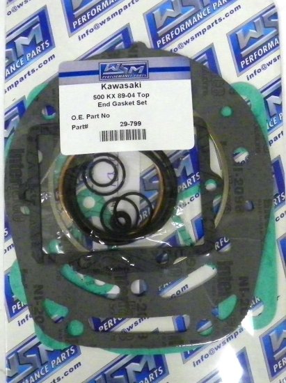 WSM Off Road Gaskets Top End Gasket Kit Kawasaki 500 KX 89-04 - 29-799