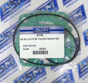 WSM Off Road Gaskets Top End Gasket Kit KTM 50 SX / Pro Jr / Sr 01-08 - 29-801 WSM Off Road Gaskets Top End Gasket Kit KTM 50 SX / Pro Jr / Sr 01-08 - 29-801