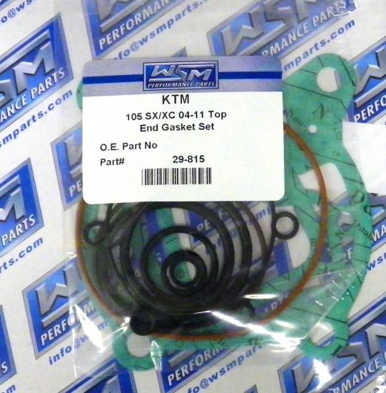 WSM Off Road Gaskets Top End Gasket Kit KTM 105 SX / XC 04-11 - 29-815
