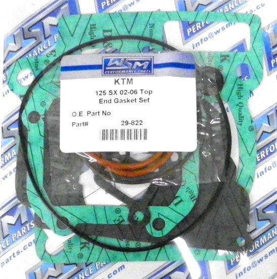 WSM Off Road Gaskets Top End Gasket Kit KTM 125 EXC / SX 02-06 - 29-822
