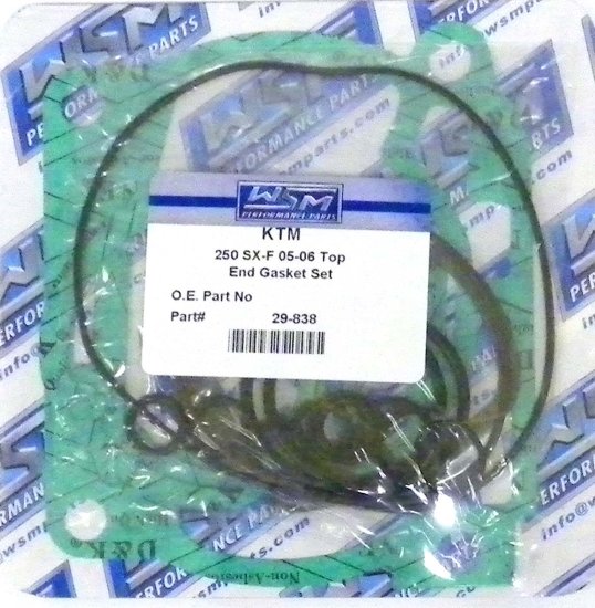 WSM Off Road Gaskets Top End Gasket Kit KTM 250 EXC / SX / XC 05-06 - 29-838
