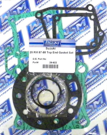 WSM Off Road Gaskets Top End Gasket Kit Suzuki 125 RM 87-88 - 29-922