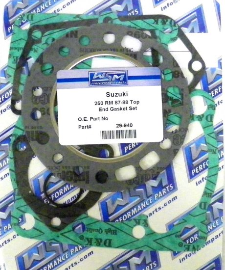 WSM Off Road Gaskets Top End Gasket Kit Suzuki 250 RM 87-88 - 29-940
