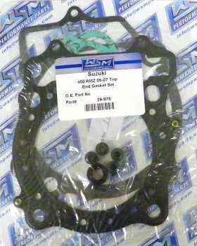 WSM Off Road Gaskets Top End Gasket Kit Suzuki 450 RMZ 05-07 - 29-975 WSM Off Road Gaskets Top End Gasket Kit Suzuki 450 RMZ 05-07 - 29-975