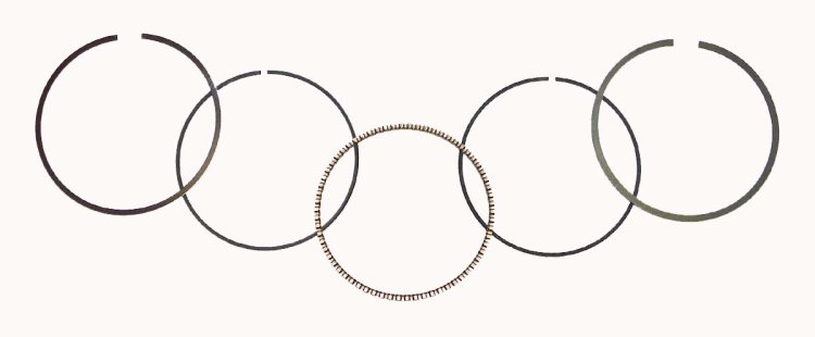 WSM Off Road Piston Rings Piston Rings Kawasaki 250 Bayou 03-11 .25mm Over - 51-252-04