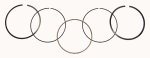 WSM Off Road Piston Rings Piston Rings Yamaha 660 01-07 .5mm Over - 51-544-05